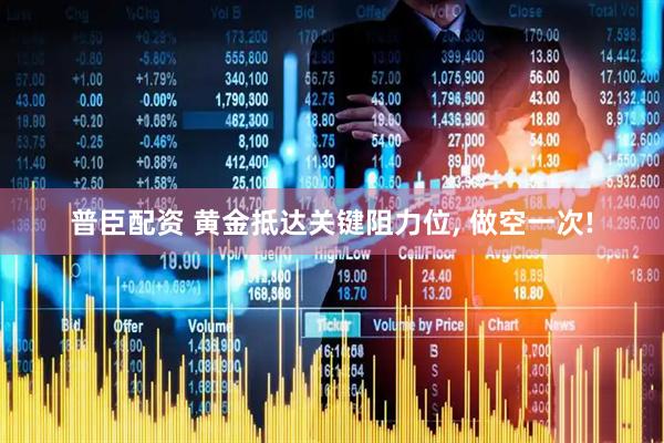 普臣配资 黄金抵达关键阻力位, 做空一次!